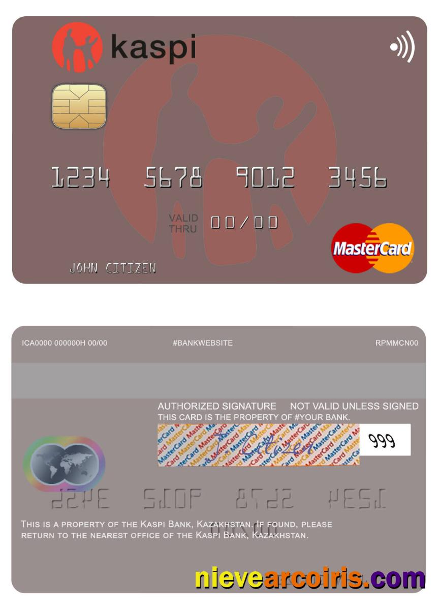 Kazakhstan Kaspi Bank mastercard